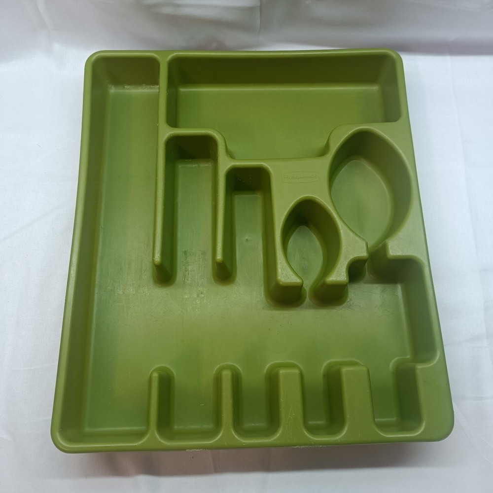 Rubbermaid Silverware Drawer Organizer Avocado Green 2922 Vintage MCM